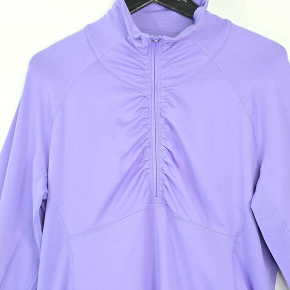 Adidas Climalite Pullover Half Zip Purple Ruched Pullover Workout Active Top - Picture 5 of 11